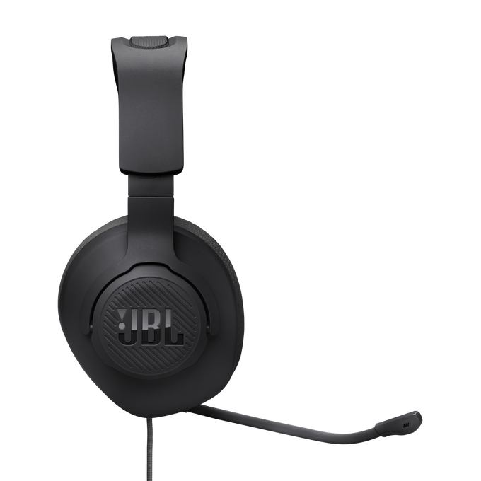 JBL Quantum 100M2 - Black - Wired over-ear gaming headset with detachable mic and mute option - Right image number null